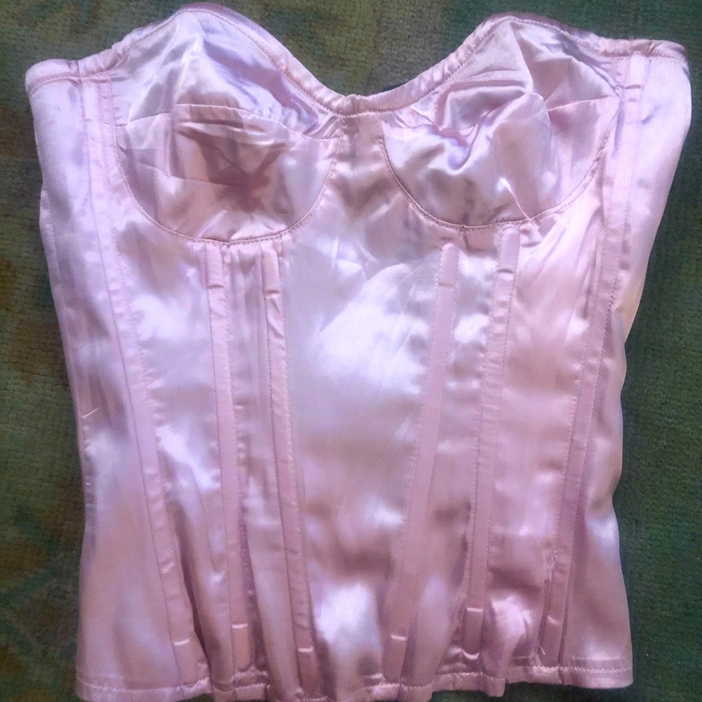 Light pink corset bustier style top